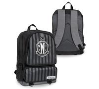 Blue Sky Studios Nevermore Wednesday Backpack Wednesday Striped Gray And Black
