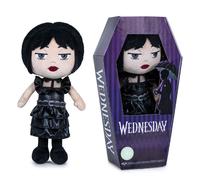 Wednesday Addams Plush Doll Figure 32cm with Coffin (Party Dress) Gift Official