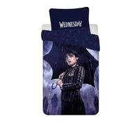 Wednesday Addams Rain Bedding Set, 100% Cotton, Wednesday Duvet Cover 140 x 200 cm + Pillowcase, Reversible