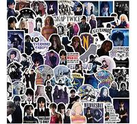 Wednesday Addams Stickers 120 Pcs Waterproof Aesthetic American Movie Sticker for Laptop Water Bottle Car Bike Guitar Scrapbook Skateboard Luggage,Vinyl Addams Family Tv Sticker for Kids Girls