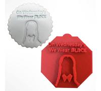 Wednesday Addams Wear Black Fondant Stamp Debosser Cupcake Icing Cookie Decoration Cake Wednesday (Small - 6cm)