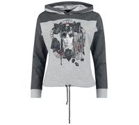 Wednesday Black Roses Hoodie grey black XXL
