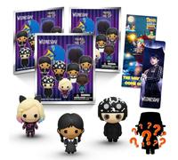 Wednesday Blind Bag Bundle - 3-Pack Collectible Figures w Clips | TV: Wednesday Series 3 Mystery Boxes with Mini Figurine Keychains Plus Bookmark, More | Wednesday Backpack Charms