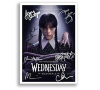 Wednesday Cast Signed Autograph A4 Poster Photo Print TV Show Series Framed Memorabilia Gift The Addams Family (Season 2 A3 Poster Only)