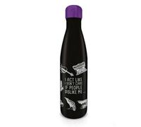 Wednesday Dont Care Metal Water Bottle Black/purple/white (One Size)