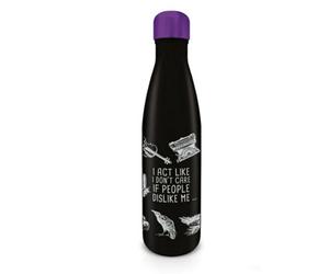 Wednesday Dont Care Metal Water Bottle Black/purple/white (One Size)