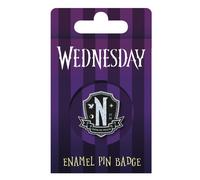 Wednesday Enamel Nevermore Academy Crest Badge in Black Wednesday Black