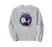 Wednesday Enid Stained Glass Spider Web Silhouettes Box Up Sweatshirt