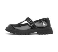 Wednesday Girls Black Patent T-Bar School Shoe - Size 6 - Black