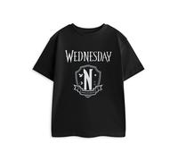Wednesday Girls Black Unitas Est Invicta Short Sleeved T-Shirt - 11-12 Years