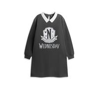 Wednesday Girls Black Unitas Est Invicta Sweatshirt Dress - 9-10 Years