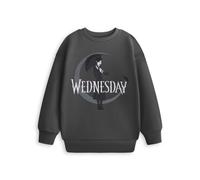 Wednesday Girl's Sweatshirt (Kids Charcoal) in Grey | Size: 7-8 Years Wednesday Grey 7-8 Years