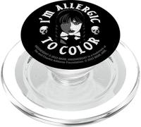 Wednesday I'm Allergic To Color Skull Shaded Portrait PopSockets PopGrip for MagSafe