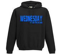 Wednesday Its in The Blood Premium Hoodie Gift X-Large Black