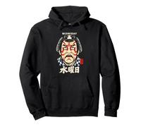 Wednesday Kabuki Character Midweek Japanese Kanji Souvenir Pullover Hoodie