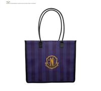 Wednesday Nevermore Academy Purple Shopping Bag | Acotis