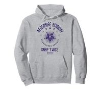 Wednesday Nevermore Academy Snap Twice Celestial Collegiate Pullover Hoodie