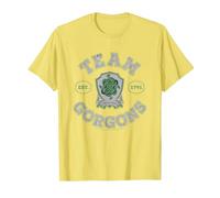 Wednesday Nevermore Academy Team Gorgons Collegiate T-Shirt, Men, Lemon Yellow, XX-Large