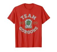 Wednesday Nevermore Academy Team Gorgons Collegiate T-Shirt, Men, Red, X-Large