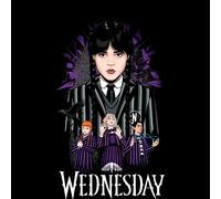 Wednesday Nevermore Group Unisex T-Shirt - Black - M