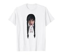 Wednesday No Hug Zone Big Face Animated Portrait T-Shirt, Men, White, Small