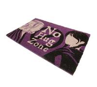 Wednesday No Hug Zone Door Mat Purple/black (One Size)