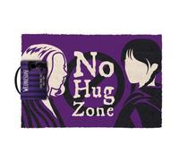 Wednesday No Hug Zone Door Mat Purple/black/white (One Size)