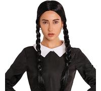 Wednesday Pocahontas Scary Girl Wig Indian Girl Black Braided Wig High Quality Hair Wigs for Women; Braided Wigs; Costume Wigs by