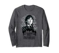 Wednesday Season 2 Born Uncomfortable Portrait Long Sleeve T-Shirt