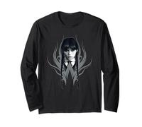 Wednesday Season 2 Wednesday Black & White Face Portrait Long Sleeve T-Shirt