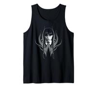 Wednesday Season 2 Wednesday Black & White Face Portrait Tank Top