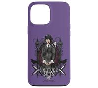 Wednesday Solitude Suits Me Cartoon Logo Case for iPhone 13 Pro Max