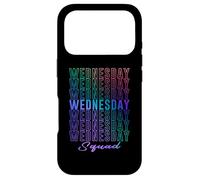Wednesday Squad Matching Group Colorful Repeating Text Case for iPhone 17 Pro
