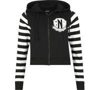 Wednesday Stripes Hoodie Jacket black white XXL