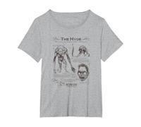 Wednesday The Hyde Tormented Creature Textbook Notes T-Shirt, Women's Plus, Heather Grey, 2X