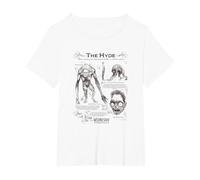 Wednesday The Hyde Tormented Creature Textbook Notes T-Shirt, Women's Plus, White, 5X