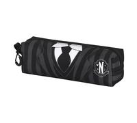 Wednesday Uniform-2.0 FAN Square Pencil Case, Black, 21 x 8 cm