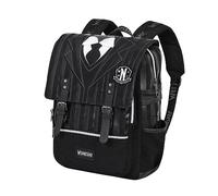 Wednesday Uniform-Oxford Backpack, Black, 14 x 29 x 40 cm, Capacity 16 L