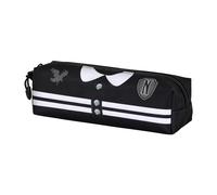 Wednesday Varsity-2.0 FAN Square Pencil Case, Black, 21 x 8 cm