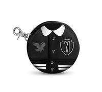 Wednesday Varsity Casual-Cookie Coin Purse, Black, 8.7 x 8.7 cm