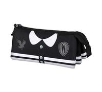 Wednesday Varsity-FAN Triple Pencil Case 2.0, Black, 23 x 11 cm