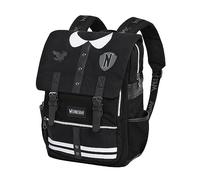 Wednesday Varsity-Oxford Backpack, Black, 14 x 29 x 40 cm, Capacity 16 L