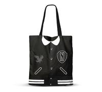 Wednesday Varsity-Shopping Bag, Black, 34 x 40 cm