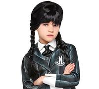 Official Wednesday Addams Girls Wig, Kids Fancy Dress
