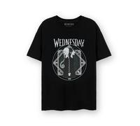 Wednesday Womens Black Back to Back Short Sleeved T-Shirt - Small