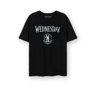 Wednesday Womens Black Logo & Crest Short Sleeved T-Shirt - Small