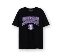 Wednesday Women's Nevermore Academy Short Sleeved T-Shirt | Black | Officially Licensed Merch | Size: Medium Wednesday Black M