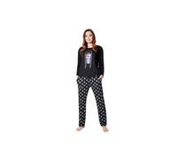Wednesday Ladies Pyjamas Set Nightwear Long Sleeve & Bottoms PJs Lounge Set for Women and Teenagers S-XL Gifts for Her (Black/Wednesday, S)