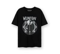 Wednesday Womens T-Shirt | Ladies & Teens Goody Addams Connected Graphic Tee in Black | Netflix Series Merchandise Adults & Girls Short Sleeve Top | The Addams Family Apparel Gift