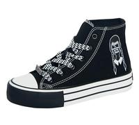 Wednesday Womens Teen Girls Hi Top Trainers EU 31 / UK 12 Child Black